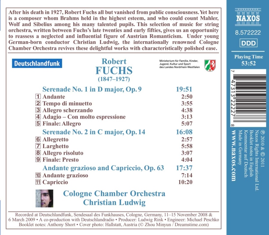 Fuchs: Serenades Nos. 1 & 2, Andante grazioso and Capriccio - slide-1