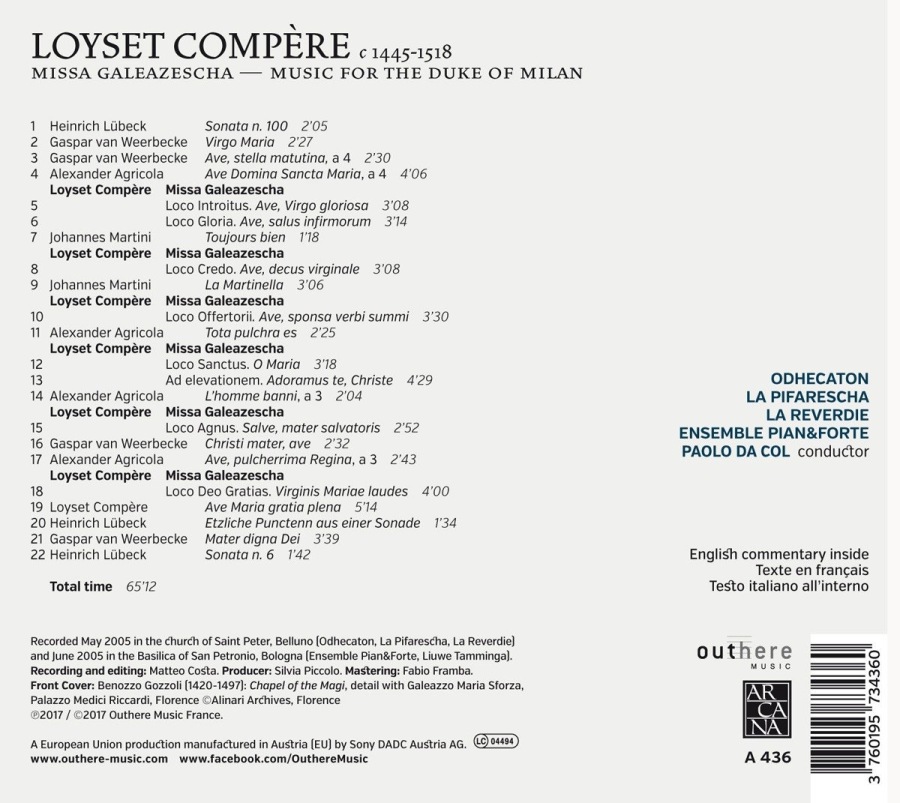 Compère: Missa Galeazescha - Music for the duke of Milan - slide-1