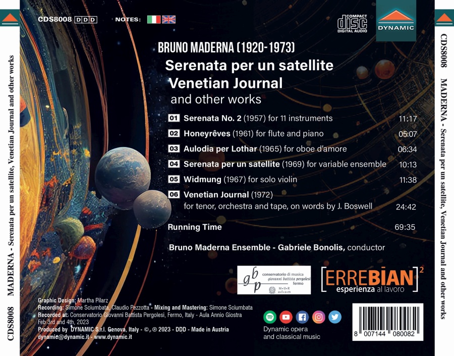 Maderna: Serenata per un satellite; Venetian Journal - slide-1