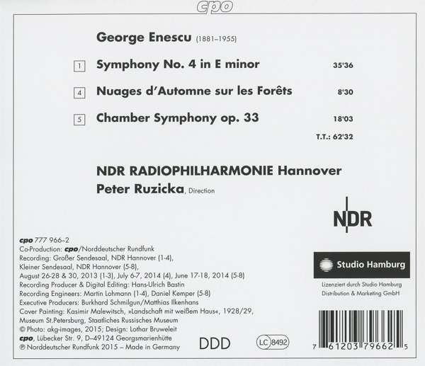 Enescu: Symphony No. 4; Chamber Symphony; Nuages d’Automne - slide-1