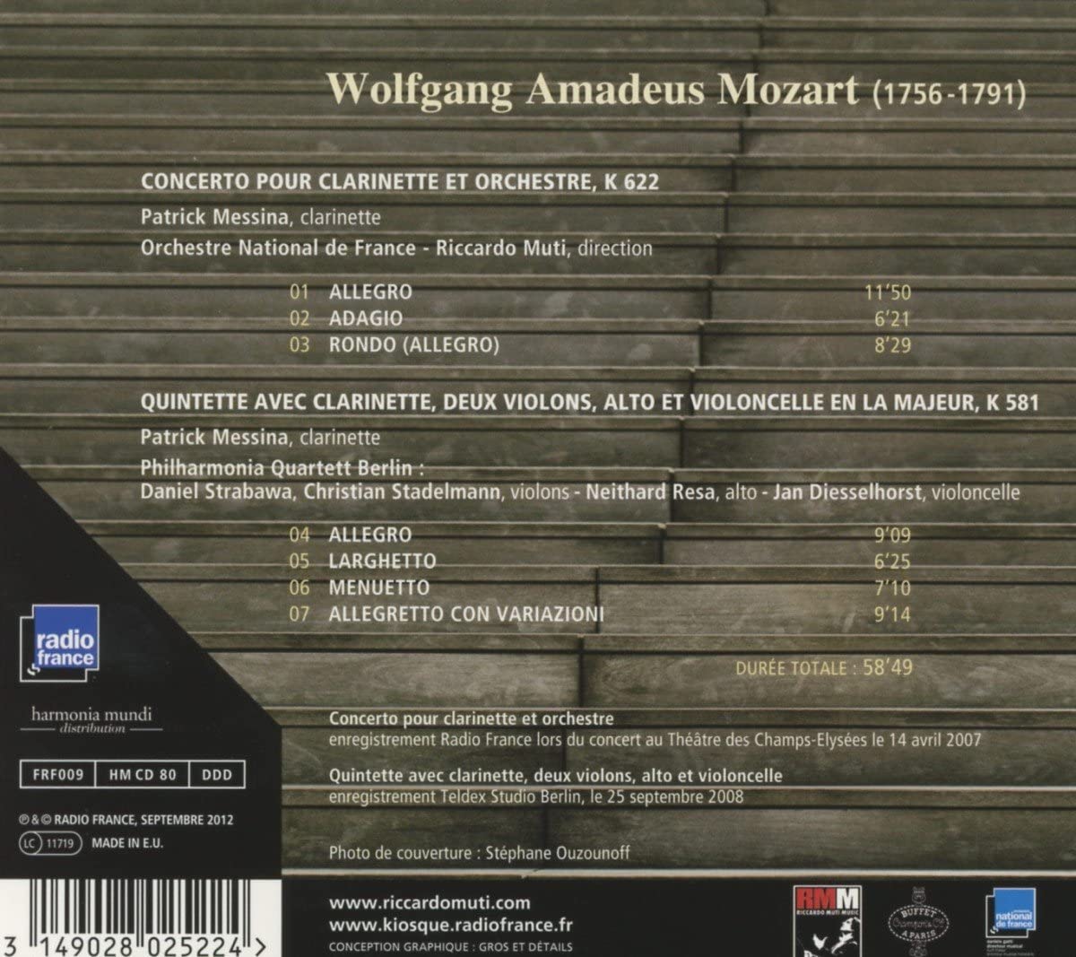 Mozart: Concerto pour clarinette et orchestre, Quintette pour clarinette - slide-1