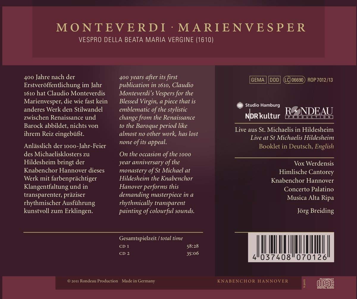 Monteverdi: Vespro Della Beata Maria Vergine - slide-1