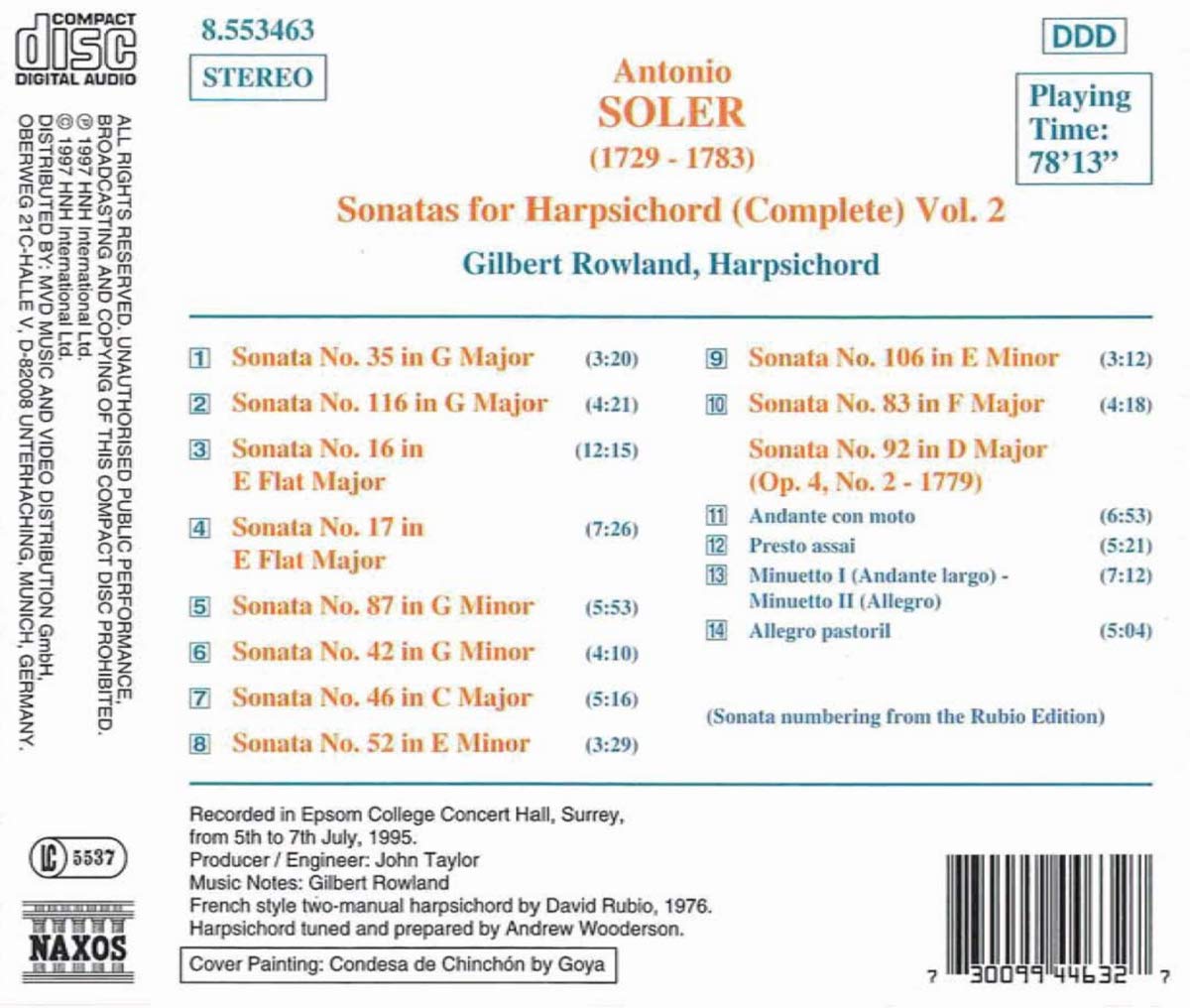 SOLER: Sonatas for Harpsichord Vol. 2 - slide-1
