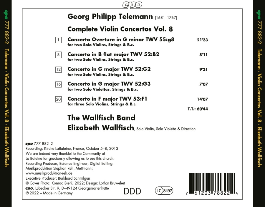 Telemann: Complete Violin Concertos Vol. 8 - slide-1
