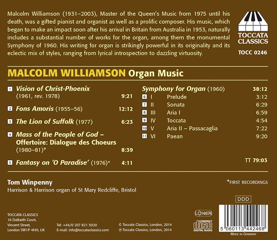 Williamson: Organ Music - slide-1