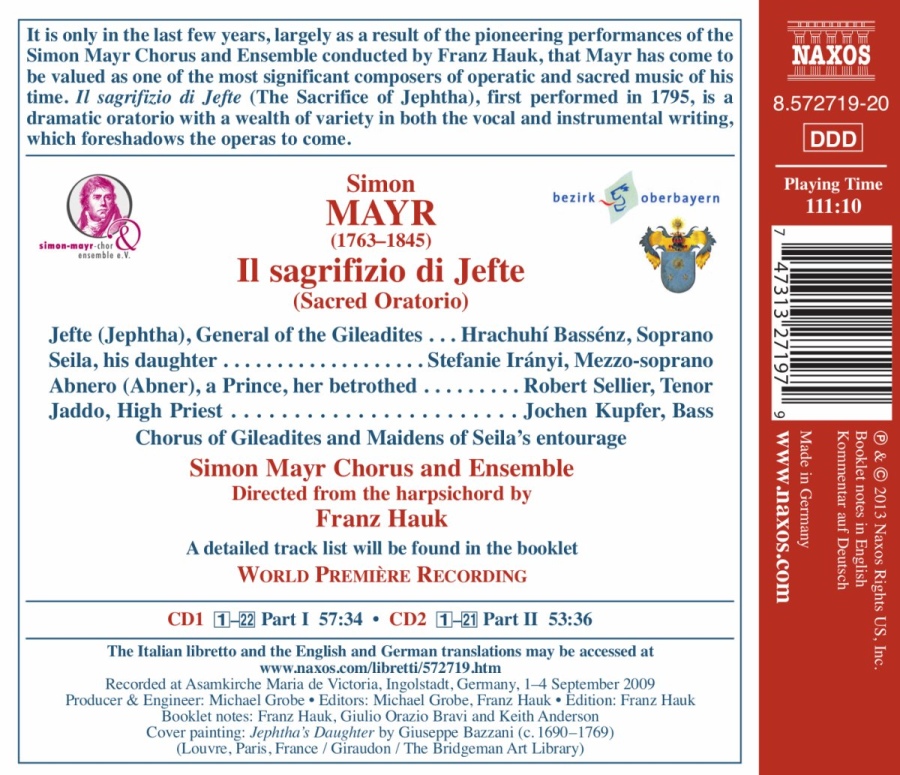 Mayr: Il sagrifizio di Jefte (Sacred Oratorio) - slide-1