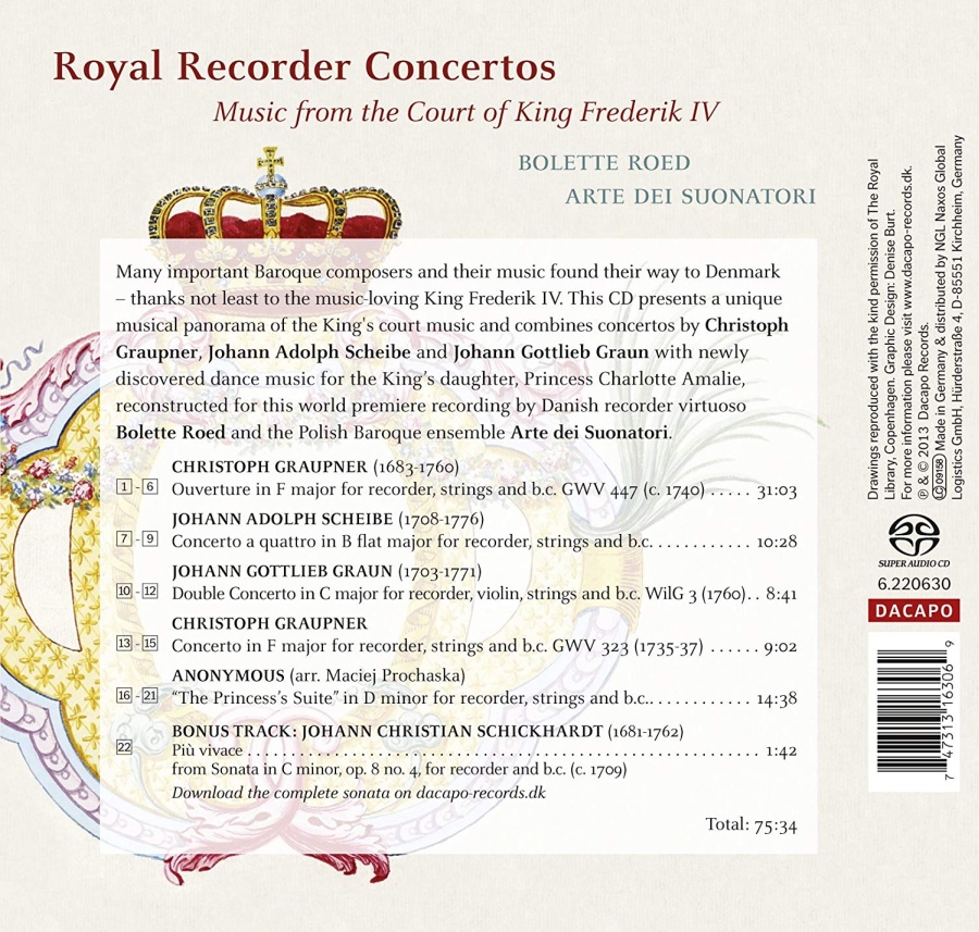 Royal Recorder Concertos: Graupner, Graun, Scheibe - slide-1