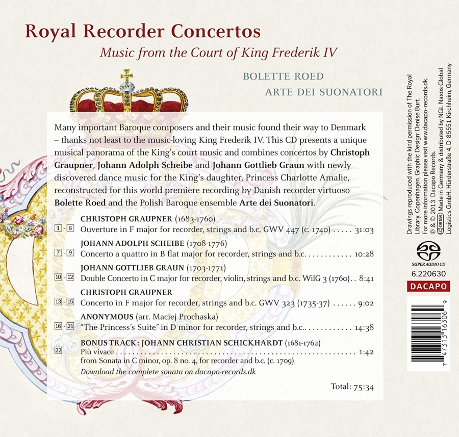 Royal Recorder Concertos: Graupner, Graun, Scheibe - slide-1