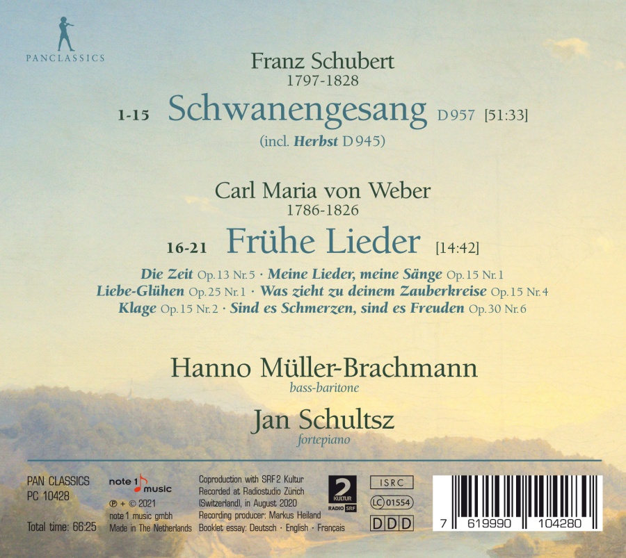 Schubert: Schwanengesang; Weber: Frühe Lieder - slide-1