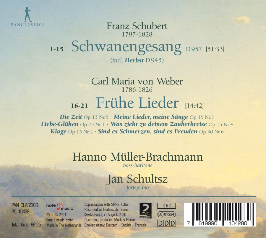 Schubert: Schwanengesang; Weber: Frühe Lieder - slide-1