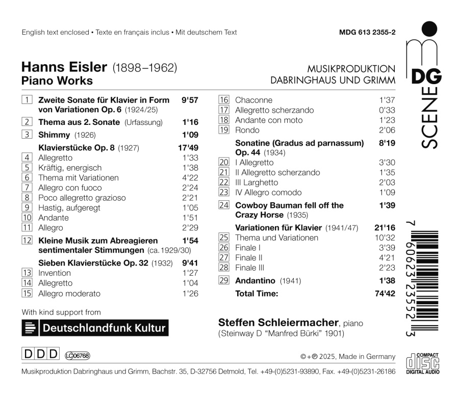 Eisler: Piano Works - slide-1