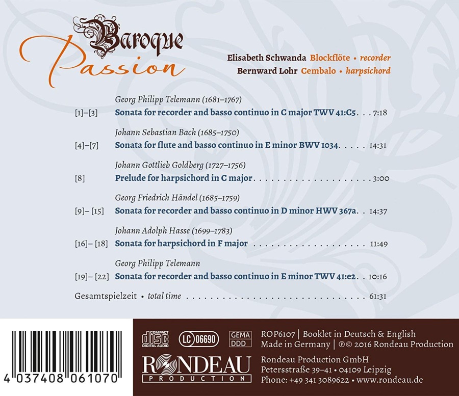 Baroque Passion - Bach; Handel; Telemann; Hasse; Goldberg - slide-1