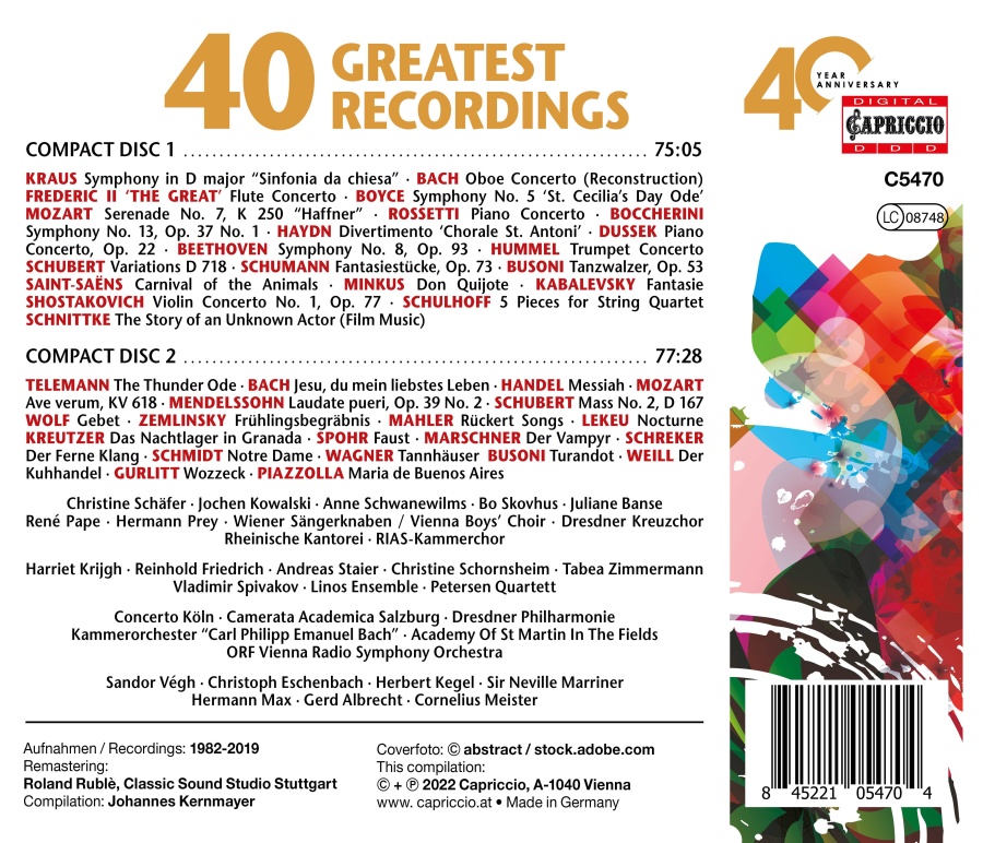 40 YEAR ANNIVERSARY - 40 GREATEST RECORDINGS - slide-1