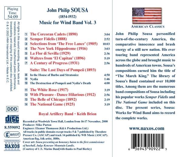 SOUSA: Works for Wind Band vol. 3 - slide-1