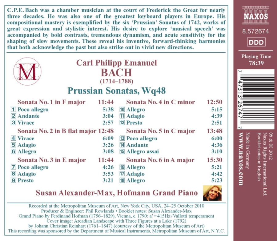 Bach, C.P.E.: Prussian Sonatas - slide-1
