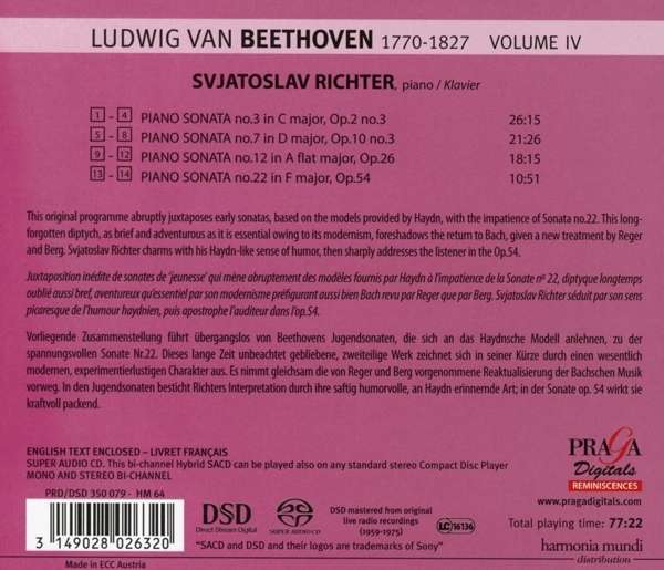 Beethoven: Piano Sonatas IV - Nos. 3, 7, 12 & 22 - slide-1