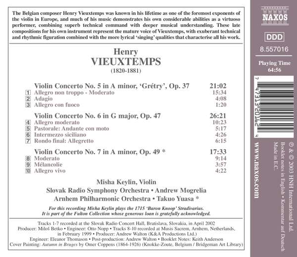VIEUXTEMPS: Violin Concertos 5 - 7 - slide-1
