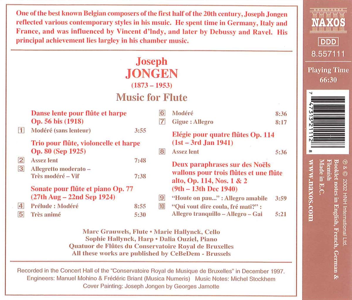 JONGEN: Flute Sonata, Flute Trio - slide-1