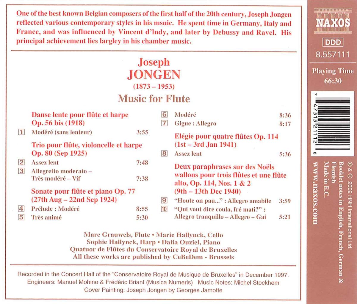 JONGEN: Flute Sonata, Flute Trio - slide-1