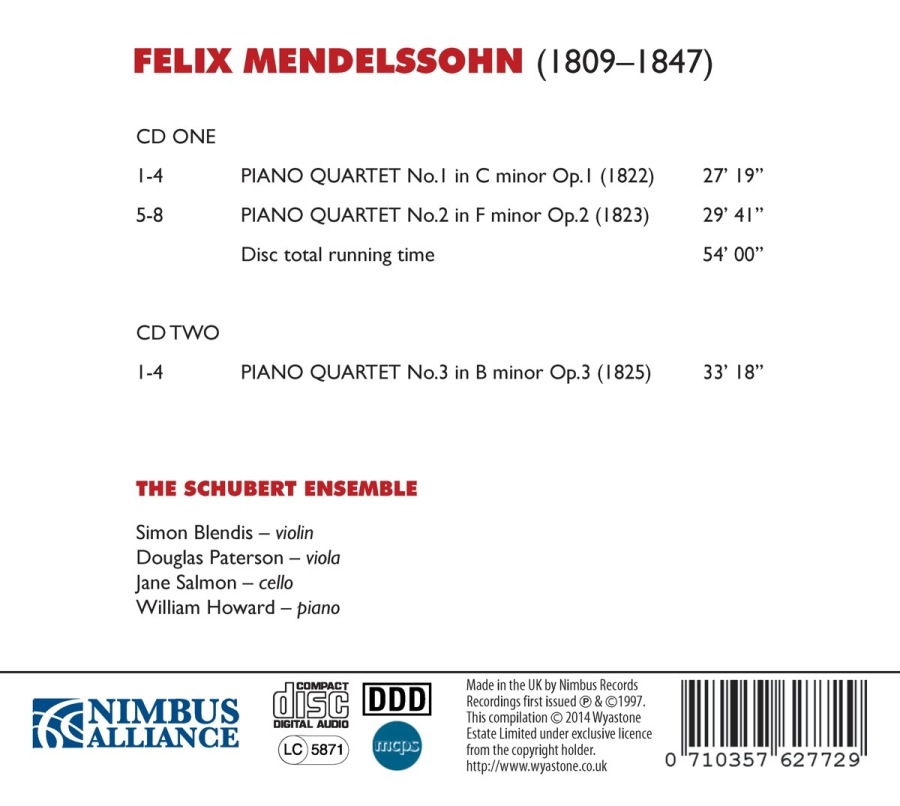 Mendelssohn: Piano Quartets Nos. 1 - 3 - slide-1