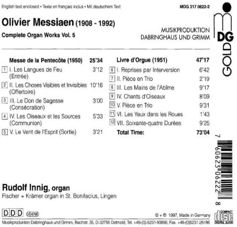 Messaen: Complete Organ Works vol. 5 - slide-1