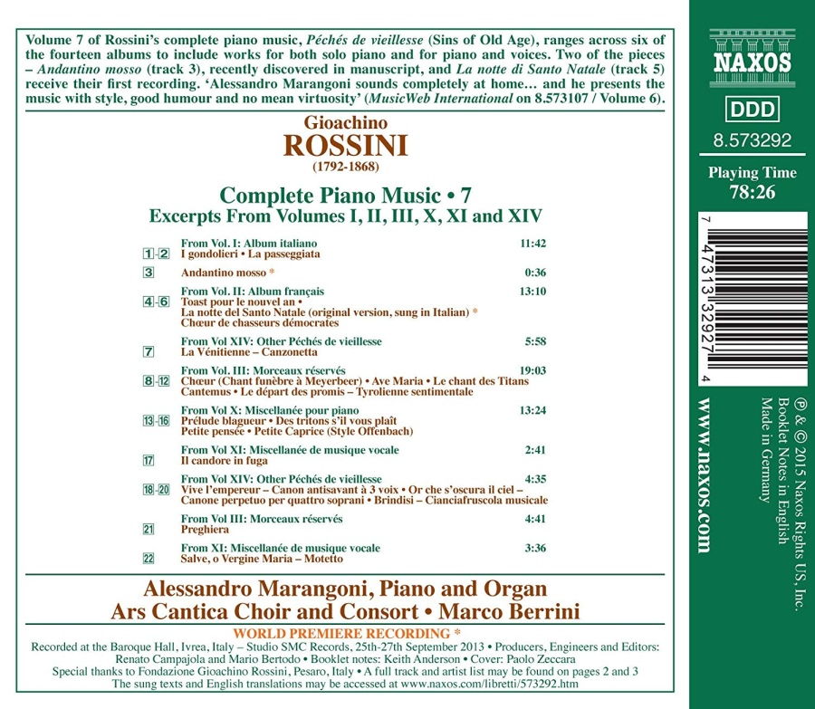 Rossini: Complete Piano Music Vol. 7 - Péchés de vieillesse - slide-1