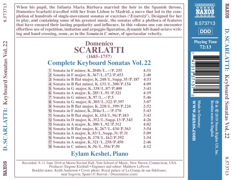 Scarlatti: Complete Keyboard Sonatas Vol. 22 - slide-1