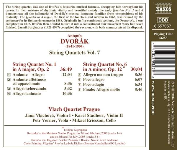 DVORAK: String Quartets Vol. 7 - slide-1