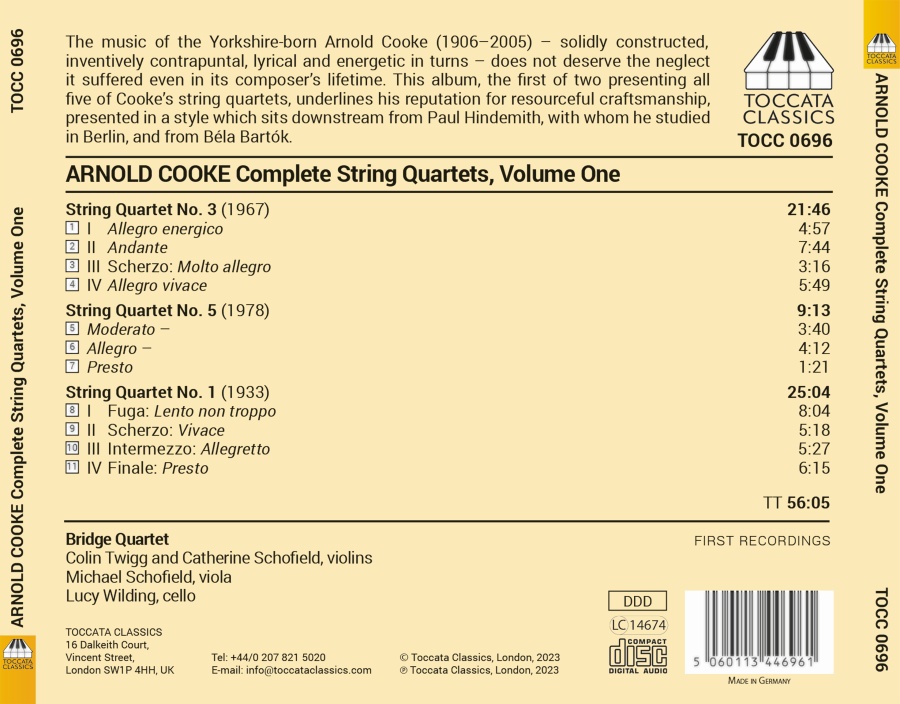 Cooke: Complete String Quartets Vol. 1 - slide-1