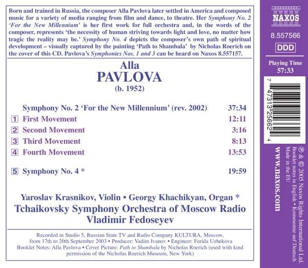 PAVLOVA: Symphonies nos. 2 & 4 - slide-1