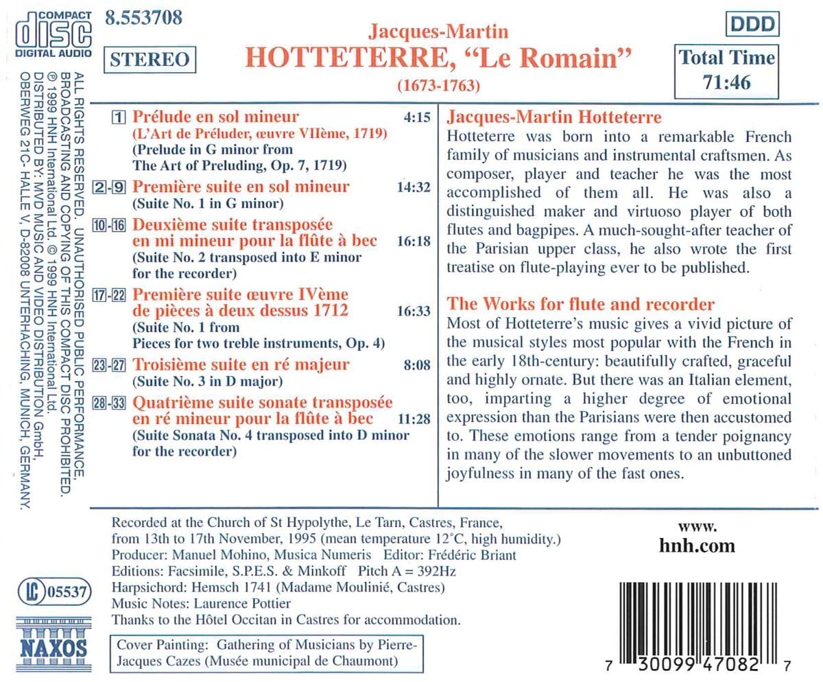 HOTTETERRE: Music for Flute vol. 2 - slide-1