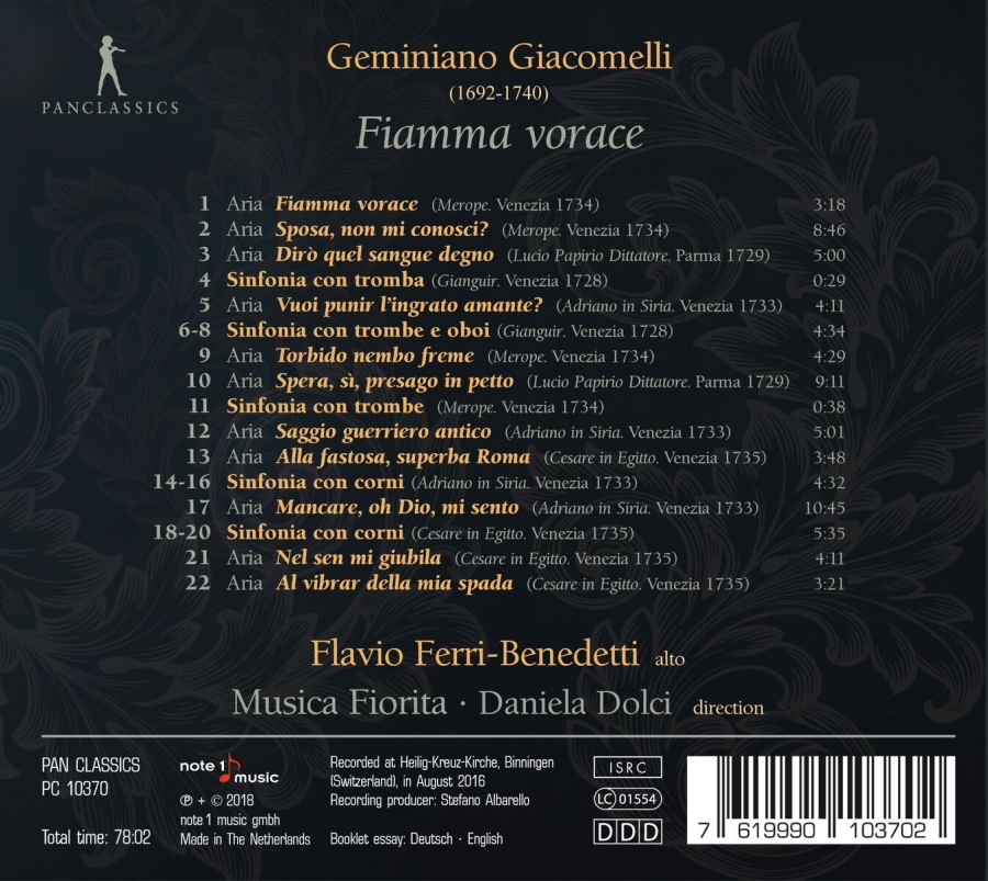 Giacomelli: Fiamma vorace - Opera Arias - slide-1