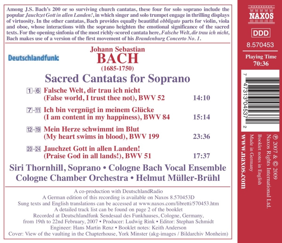BACH: Sacred Cantatas for Solo - slide-1