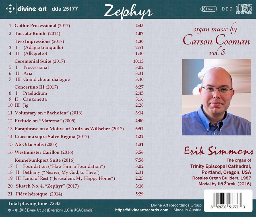 Cooman: Zephyr - Organ Music vol. 8 - slide-1