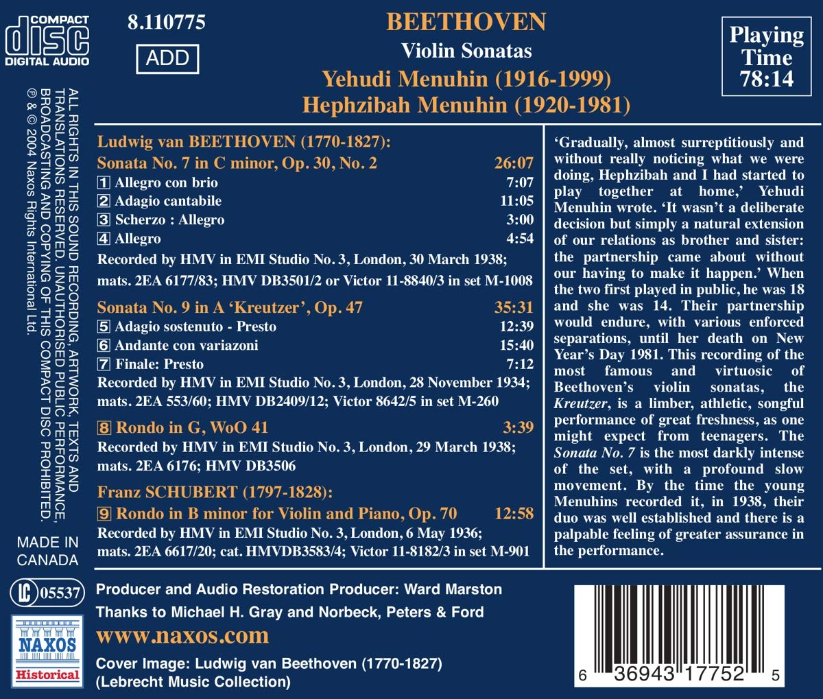 GREAT VIOLINISTS - MENUHIN ( 1934-38 ) - slide-1