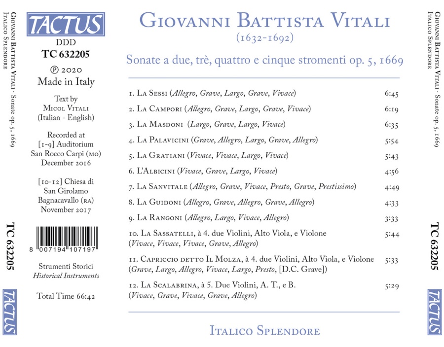 Vitali: Sonate op. 5, 1669 - slide-1