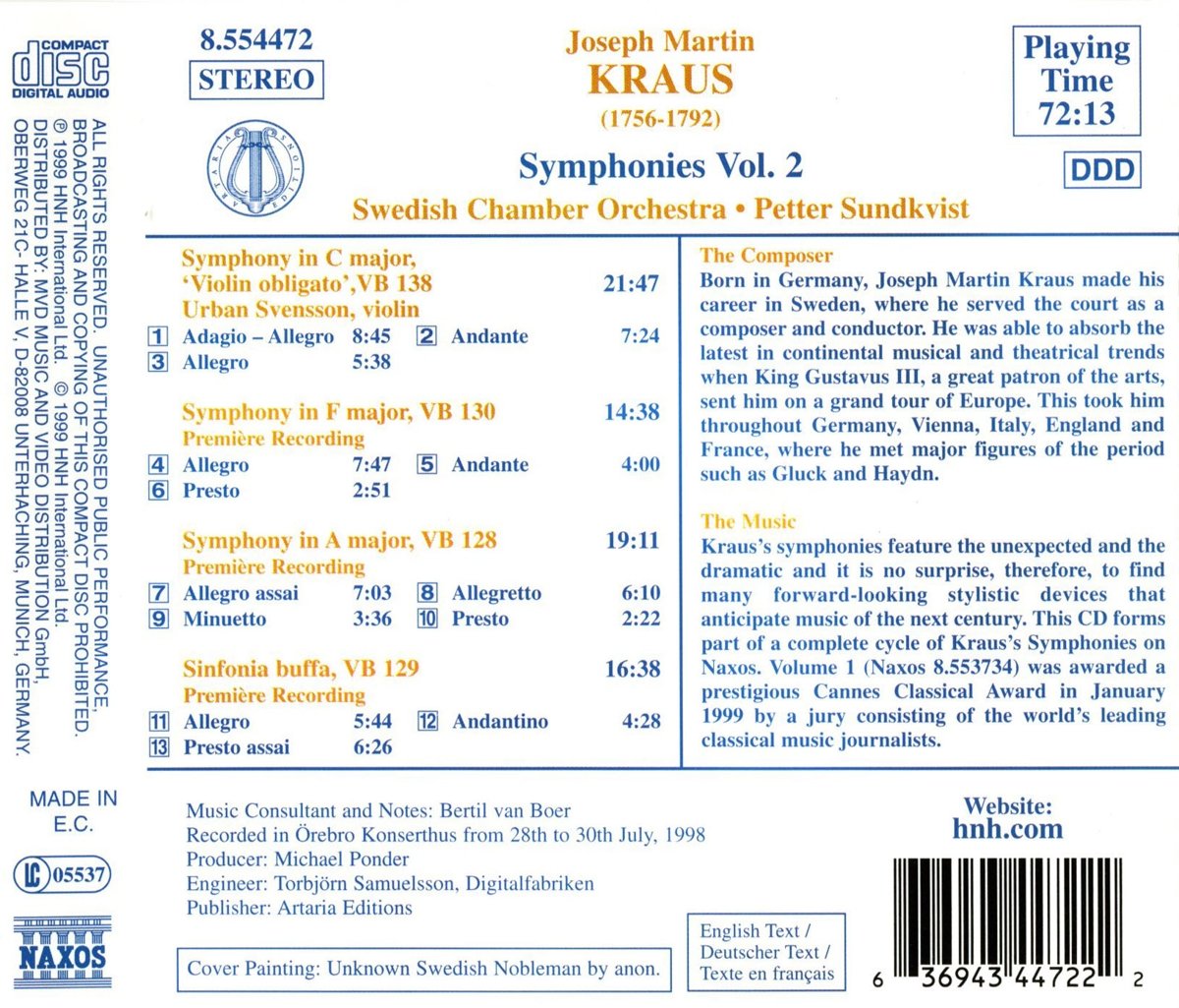 KRAUS: Symphonies vol.2 - slide-1