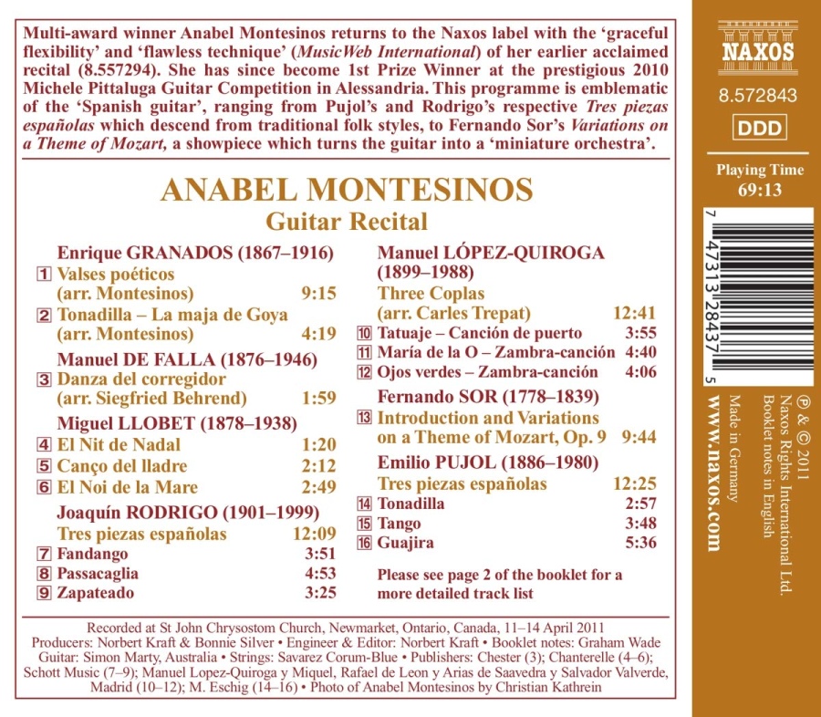 Guitar Recital - Anabel Montesinos: Granados, Falla, Llobet, Rodrigo, Sor, Pujol - slide-1