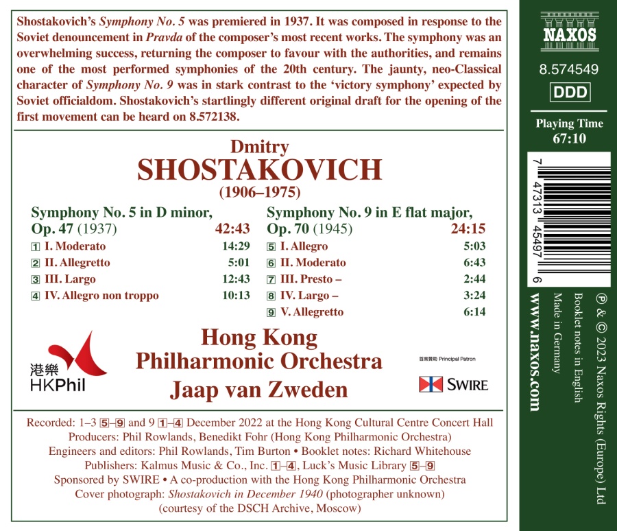 Shostakovich: Symphonies Nos. 5 and 9 - slide-1