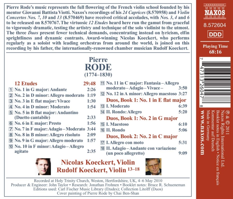 Rode: 12 Etudes for Violin Solo, Duos for 2 Violins - slide-1