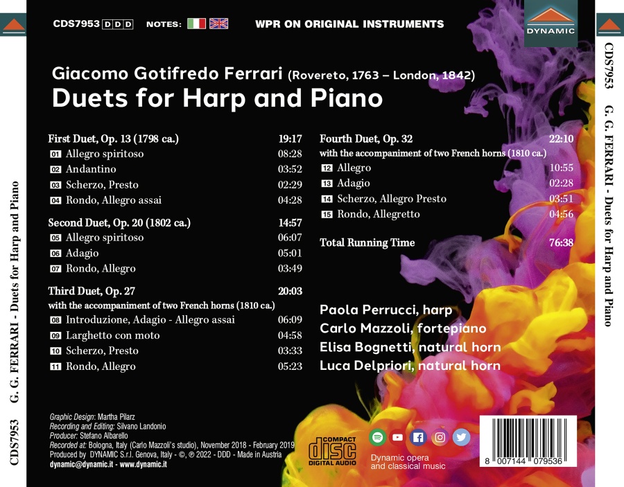 Ferrari: Duets for Harp and Piano - slide-1