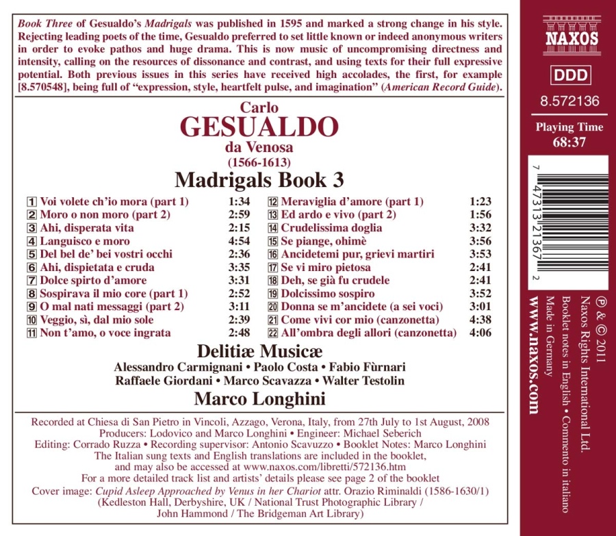 Gesualdo: Madrigals Book • 3 - slide-1
