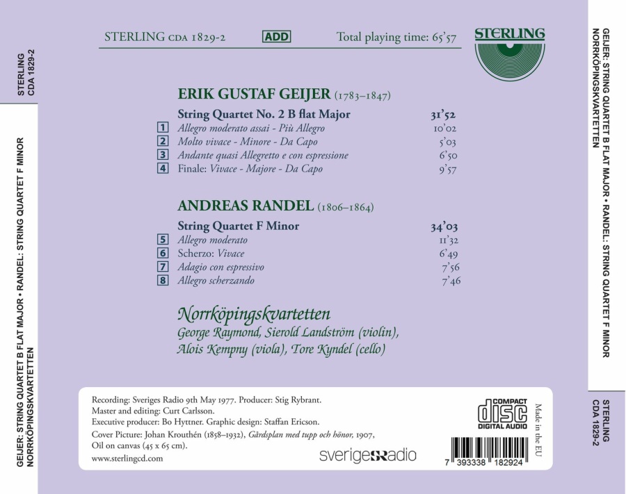 Geijer & Randel: Works for String Quartet - slide-1