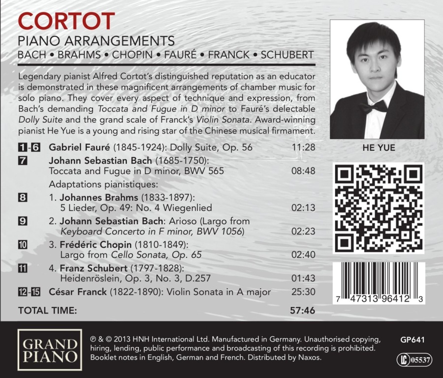 Cortot: Piano Arrangements Bach; Brahms; Faure; Chopin - slide-1