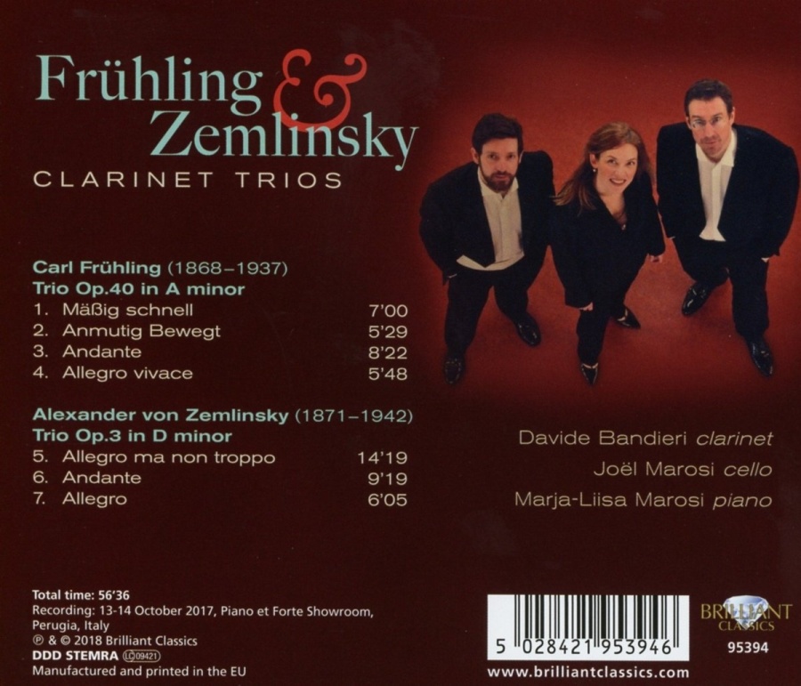 Frühling & Zemlinsky: Clarinet Trios - slide-1
