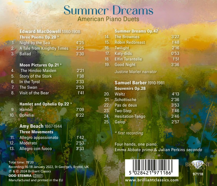 Summer Dreams - American Piano Duets - slide-1