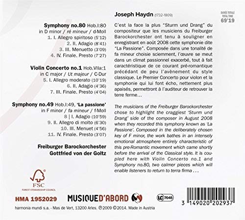 Haydn: Symphonies nos. 49 "La Passion" & 80; Violin Concerto - slide-1