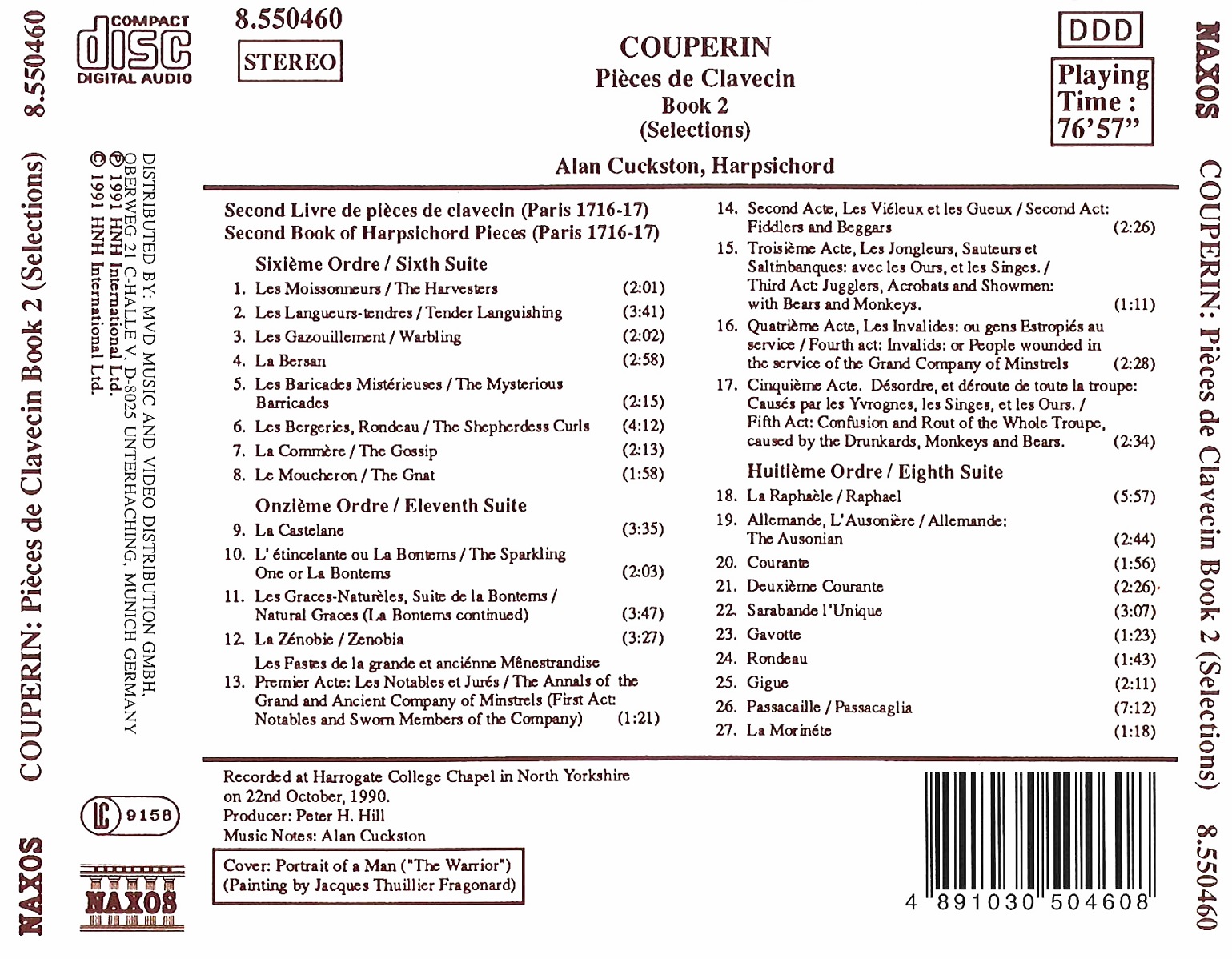 Couperine: Pièces de clavecin, Book 2: Nos. 6, 8 and 11 - slide-1