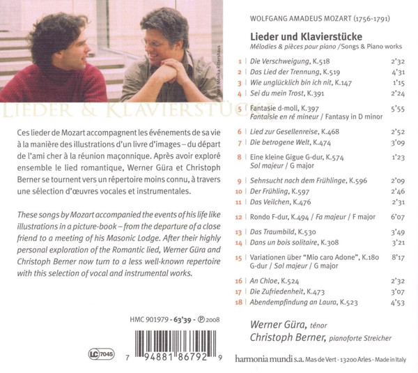 Mozart: Lieder & Klavierstucke  - slide-1