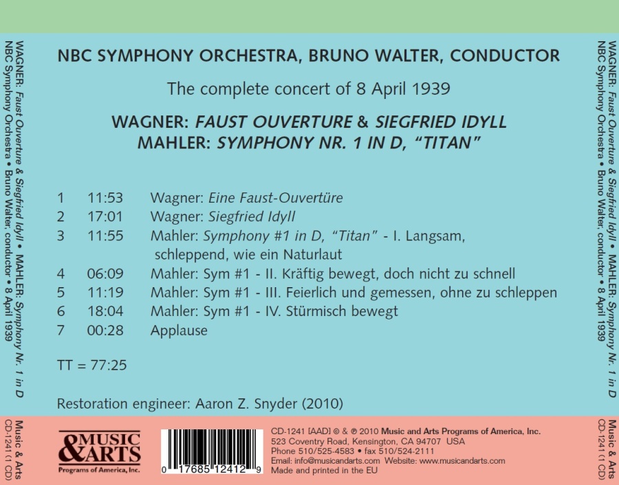 Mahler: Symphony No. 1; Wagner: Faust Overture; Siegfried Idyll - slide-1